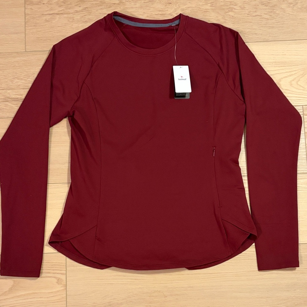 Baleaf Women's Burgundy Pullover Fleece Long Sleeve Top